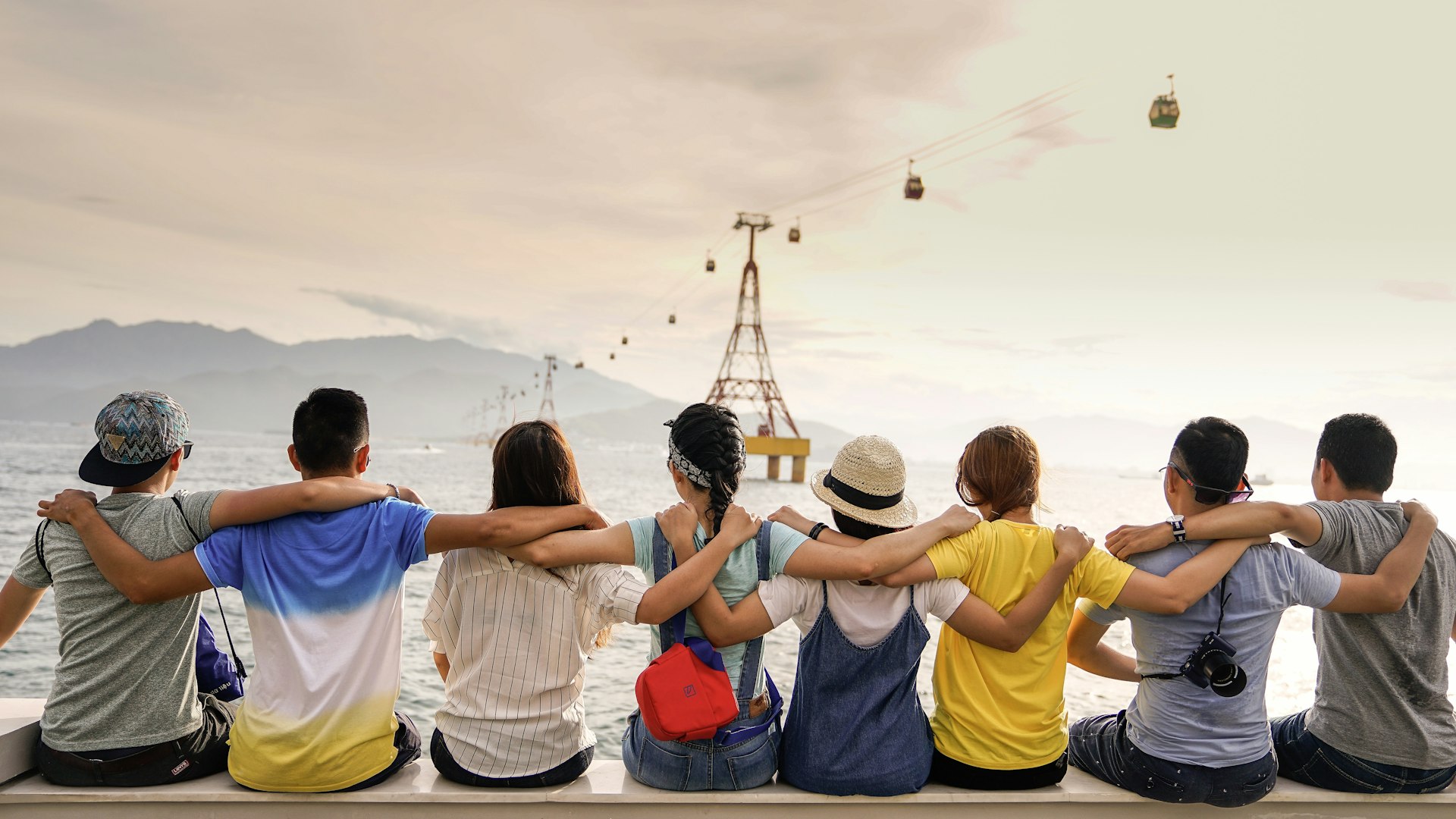 Friends celebrating together